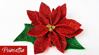 Poinsettia Christmas Flower DIY  Poinsettia flower with Foam sheet  Foam Poinsettia Flower [upl. by Sara-Ann432]