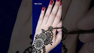 Simple mehndi design for back hand mehndi mehndidesigns [upl. by Erdrich715]