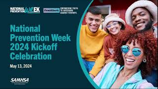 National Prevention Week Kickoff Celebration [upl. by Elockcin]