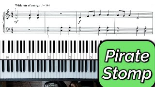 Pirate Stomp  TRINITY Guildhall Grade Exam Piano Grade 1 20212023  Piano tutorial Pirate Stomp [upl. by Ahsinert]