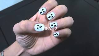 UÑAS DECORADAS PARA HALLOWEEN FACILES PASO A PASO CON ESMALTE [upl. by Yatnod185]