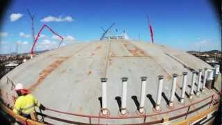 QCLNG Construction Milestone  Tank Roof Installed [upl. by Philipps]