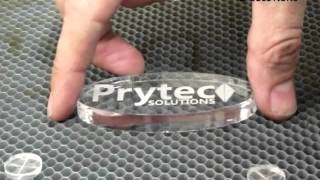 PRYTEC CO2 Laser Cut amp Engrave Acrylic amp ABS Plastic [upl. by Bonn]