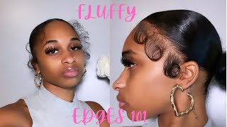 EDGES 101 HOW I STYLE MY FLUFFY EDGES TUTORIAL  MY GO TO HAIRSTYLE [upl. by Erasmo]