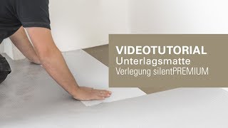 Vinylboden selbstklebend Verlegen auf silentPREMIUM Unterlagsmatte mit Akzentstreifen [upl. by Crawley745]