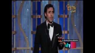 Sacha Baron Cohen  Funny Speech At Golden Globes 2013 [upl. by Altis]