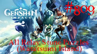 Genshin Impact Walkthrough Part 809  All Relay Stone Puzzles Watatsumi Island No Commentary [upl. by Baun1]