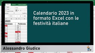 Calendario 2024 Excel gestisci le festività Italiane con facilità [upl. by Rahal]