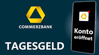 Tagesgeld eröffnen  Commerzbank Tutorial [upl. by Arotak128]