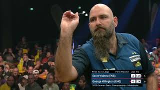 NINE DARTER Scott Waites v George Killington  2023 German Darts Championship [upl. by Koblick327]