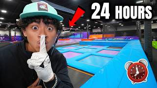 24 HOUR OVERNIGHT CHALLENGE in TRAMPOLINE PARK MINI GOLF [upl. by Ettenuahs913]