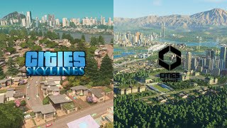 CITIES SKYLINES 1 X CITIES SKYLINES 2  QUAL É MELHOR [upl. by Noreg768]