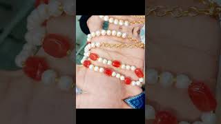 PADMAVATI JEWELLERS  PEARLS amp RED CRYSTAL MALA  SHORT VIDEO [upl. by Pilif145]