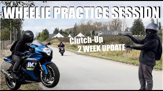 WHEELIE Practice  GSXR 750  motovlog [upl. by Beichner]