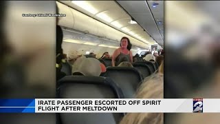 Irate passenger escorted off Spirit flight after meltdown [upl. by Waddington798]