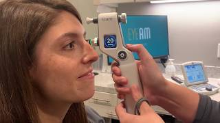 Intraocular Pressure IOP measurement with Icare tonometry for the screening of glaucoma [upl. by Senalda104]