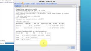 Regression Output Interpretation for s  StatCrunch [upl. by Ailuy355]