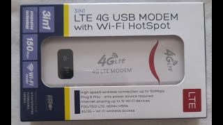 LTE 4G USB Modem with WI FI HotSpot [upl. by Wallie]