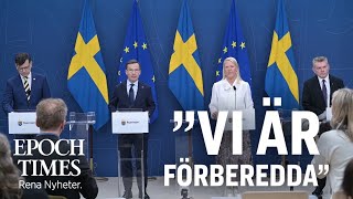 Regeringen ”Vi är förberedda” [upl. by Ahsirat]