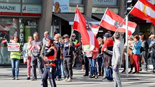 Autokonvoi und Demozug durch Linz  27032022 [upl. by Enerehs]