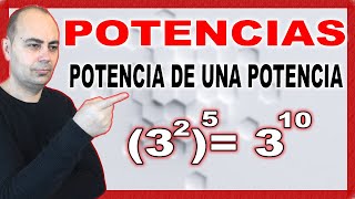 💥POTENCIA DE UNA POTENCIA SÚPER FÁCIL 💥 Propiedades De La Potenciación 3 [upl. by Dnomyad]