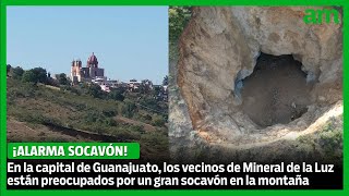 Alarma gran socavón en cerro de Guanajuato Capital [upl. by Ful]