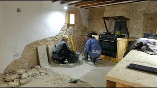 How hard can it be Laying reclaimed marble tiles  Finca restoration in Spain [upl. by Jephum664]