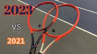 Head Radical Pro auxetic 2023 review  Radical Pro 2021 vs 2023  Tennis racquet review [upl. by Aticnemrac776]