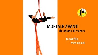 Mortale avanti da chiave di ventre AAT2  Tessuto aereo Aerial Silk  front flip [upl. by Pahl]