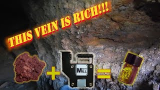 Testing limonite for free mill GOLD using the MIGHTY MILL [upl. by Kosak]