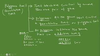 Polygenic inheritance biology class 12 NBF federal board [upl. by Deehahs]