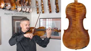 Carolus Schembera 14 78quot viola 1795 Prague  Cristian Fatu  at the Metzler Violin Shop [upl. by Vivian]