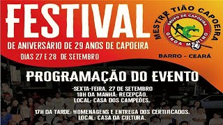 Escola de Capoeira Ginga Menino  Festival 29 Anos Homenagens e Entrega de Certificados [upl. by Erreipnaej346]