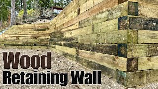 How to Build A TIMBER Retaining Wall Whats Behind the Wall [upl. by Gean]