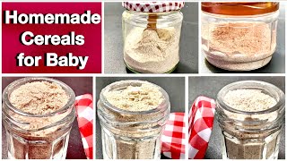 Homemade Cereals for baby  instant food recipes for 6 months Baby  68 months baby food recipes [upl. by Henn]