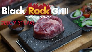 Cooking a Steak on a Lava Stone Steak Stones Hot Stone Cooking Juciy [upl. by Hull]