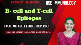 B Cell and T cell Epitopes B Sc zoology 5th SemesterDSE immunologyEpitopeParatope Properties [upl. by Kanya]