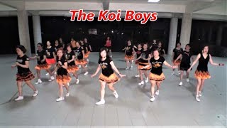 The Koi Boys｜Line Dance by Ivonne Kate Daniel Jonas amp Giuseppe｜Demo amp Walkthru｜錦鯉男孩｜含導跳｜4K [upl. by Ttayh333]