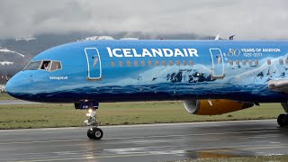 A Busy winter’s day at Salzburg Mozart airport Planespotting in 4K snow amp wet runway action [upl. by Hofmann]