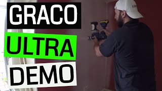 Graco Ultra Airless Sprayer Handheld  Cordless Spraying DEMO [upl. by Monaco735]