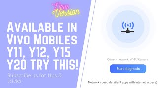 Network diagnostics setting in Vivo IManager in Y11 Y12 Y15 Y20  Try this setting in new Version [upl. by Inavoig]