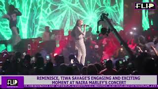 REMINISCE TIWA SAVAGES ENGAGING AND EXCITING MOMENT AT NAIRA MARLEYS CONCERT [upl. by Beauchamp]