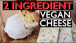 EASY Vegan Cheese Recipe ONLY 2 INGREDIENTS [upl. by Latrena]