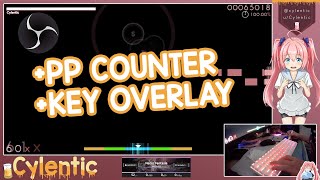 how to set up an osu stream in obs studio  PP Counter Input Overlay and more tutorial [upl. by Uzziel]