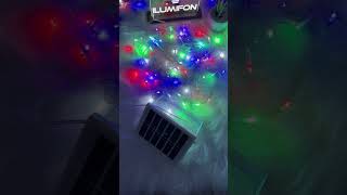 Cordão Pisca Led RGB Colorido para Arvore De Natal com Placa Solar [upl. by Attelrahs]