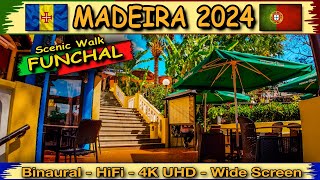 MADEIRA 2024  FUNCHAL  Scenic walk  4K UltraWide  10bit color  Binaural HiFi Sound Tramtarie [upl. by Aihseya]