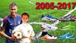 A EVOLUÇÃO DAS CHUTEIRAS DO NEYMAR 20052017 [upl. by Christopher]