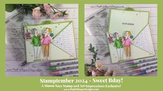 STAMPtember 2024  Sweet Bday Simon Says Stamp and Art Impressions Exclusive [upl. by Enyleve]