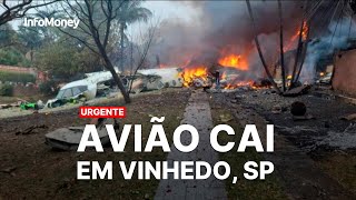 IMAGENS avião cai em Vinhedo e 61 morrem [upl. by Noryb]