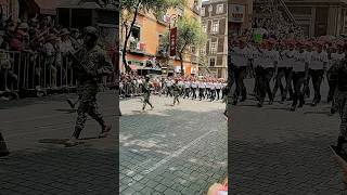 Jóvenes del Servicio Militar Nacional SMN desfile cívico militar 2023 México [upl. by Sualokin237]